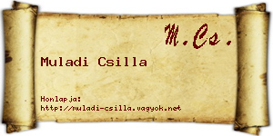 Muladi Csilla névjegykártya